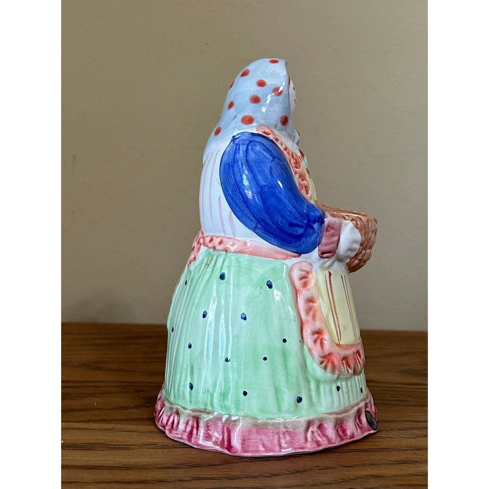 Vintage Pier1‎ Italian Handpainted Candlestick Folk Art Women